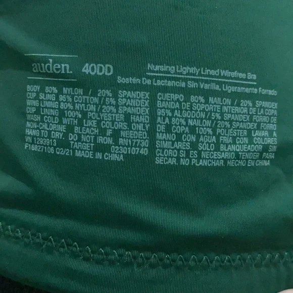 Auden wirefree nursing maternity bra green 40DD - Picture 7 of 7